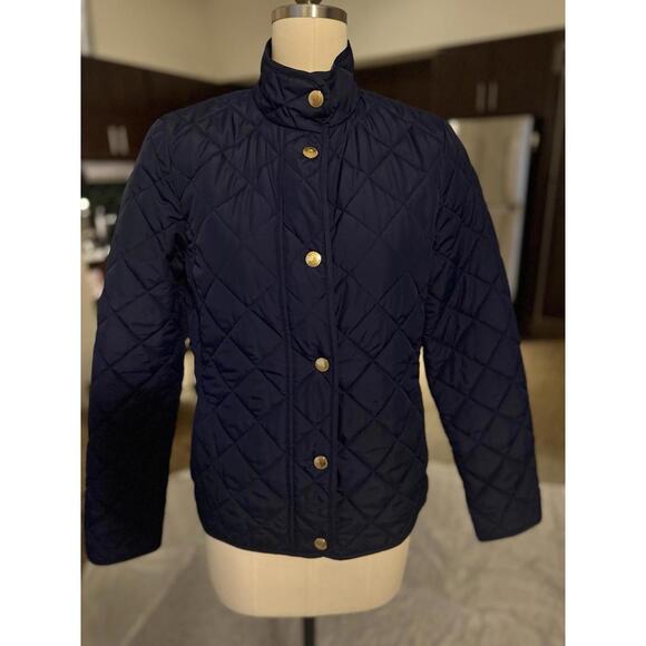 Ralph Lauren Quilted Puffer Jacket Navy Sz M Womens - Picture 3 of 8